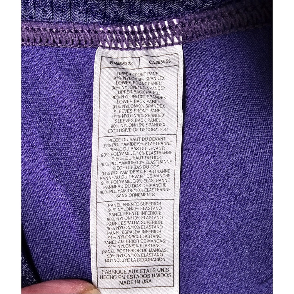 Clemson Tigers Football Jersey Mens 44 L Purple Blank NCAA Team Issued Nike USA - Picture 4 of 10